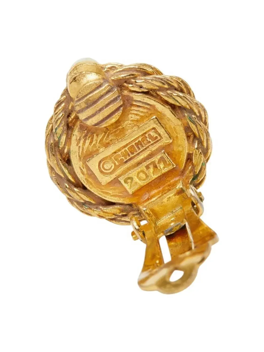 Chanel Earrings Pearl Gold-Tone Metal #276068C53B